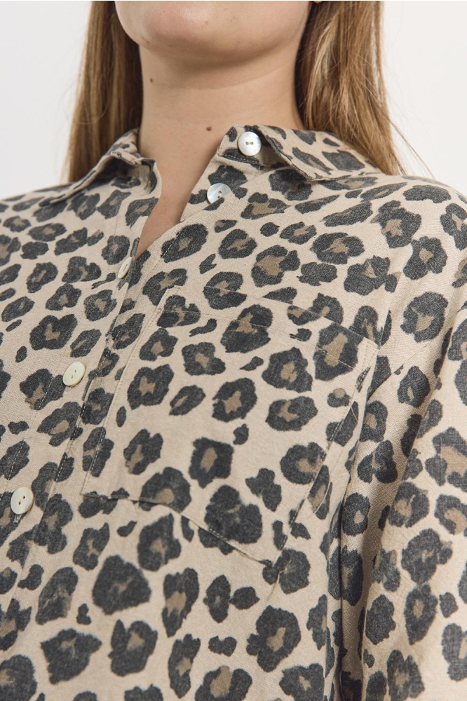 FQLAVISCO SHIRT 206036 SAND MELANGE W BLACK